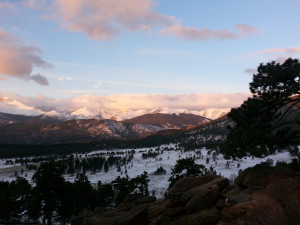 Sunrise at Rocky Mountain National Park, cross country road trip