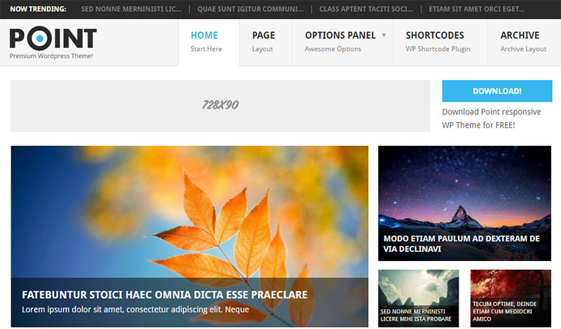 Point free wordpress theme