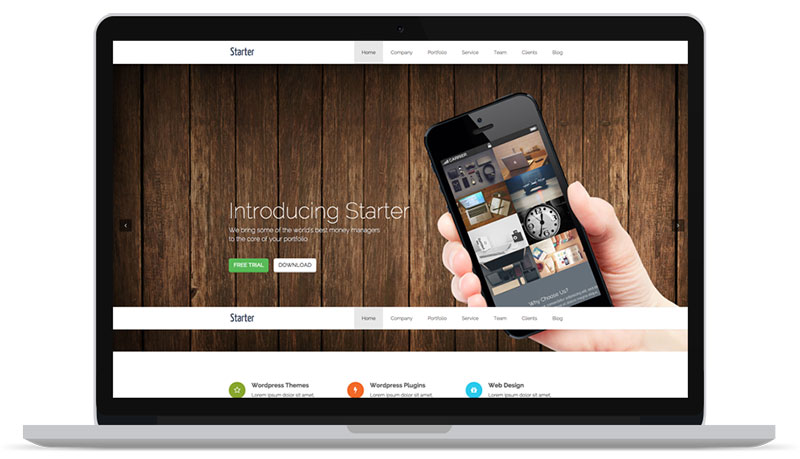 Starter Free One Page WordPress Theme