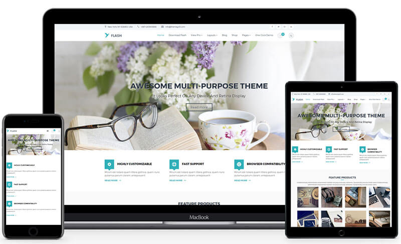 flash-free-one-page-wordpress-theme